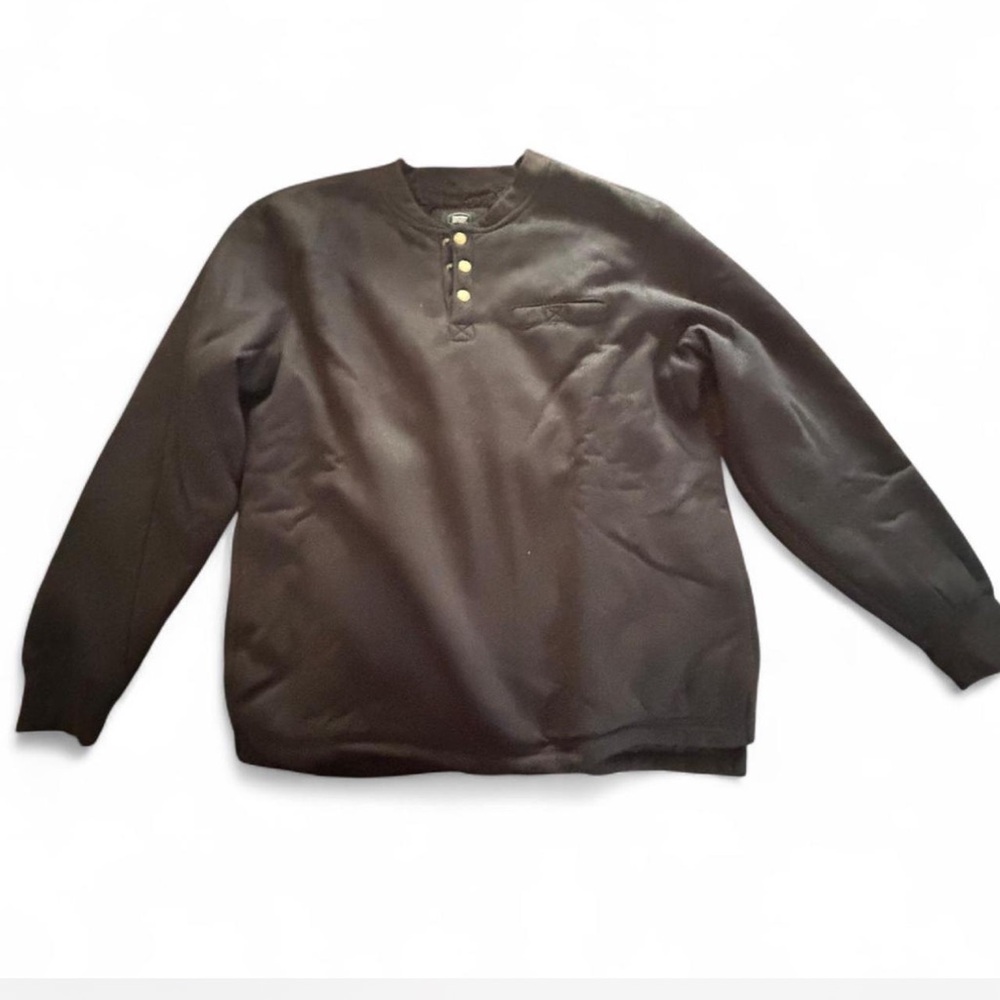 Fleece Lined Long Sleeve Henley Shirt
